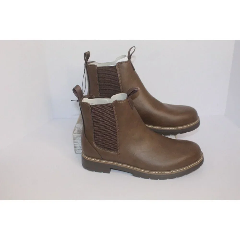 Portland Chukka Faux Leather‎ Casual Pull On Boots Men's Size 11 Preppy NWOT
